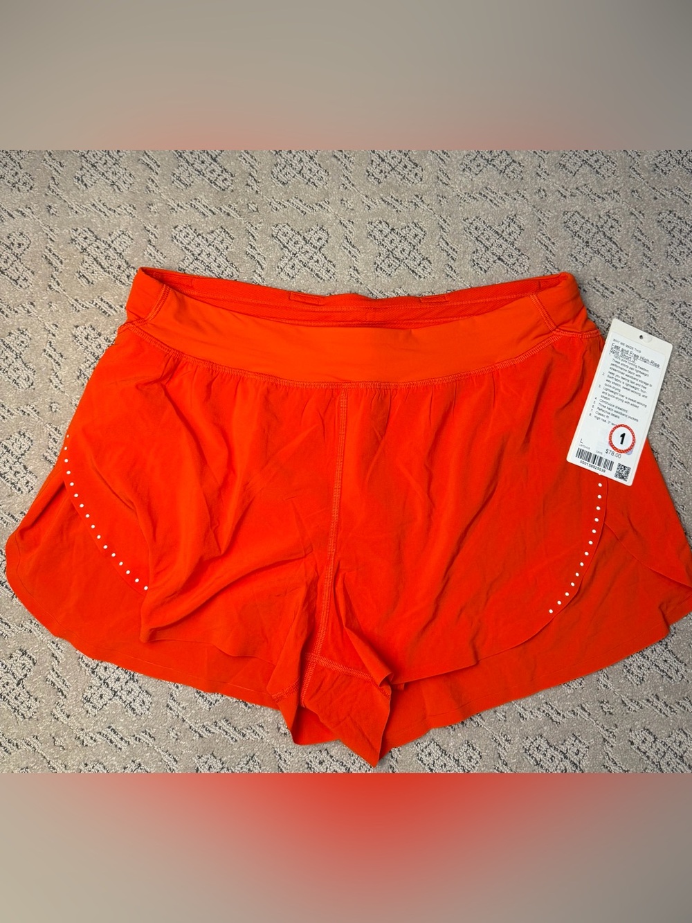 Lululemon NWT Size L Fast and Free High-Rise Split Short 3” CRYE